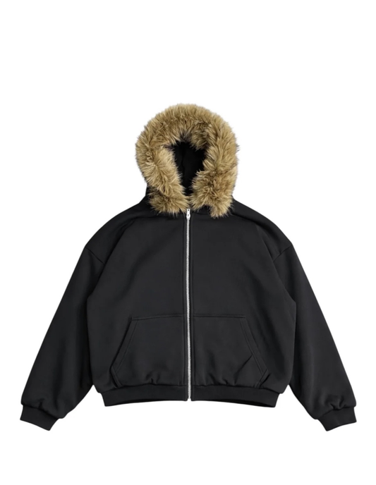 Fur Zip-Up hoodie